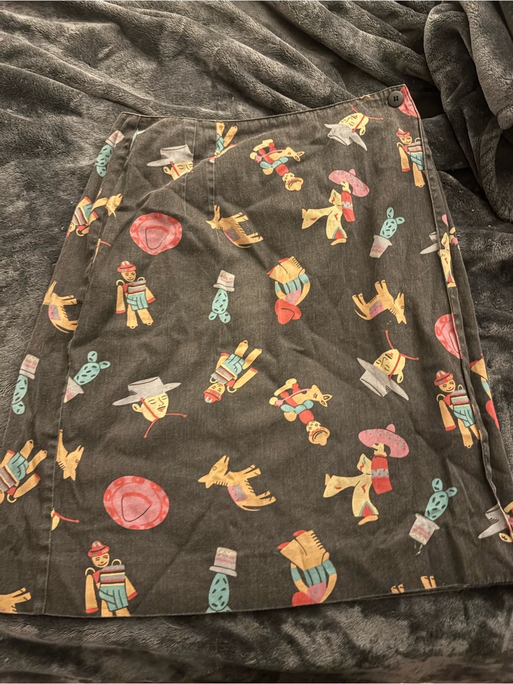 Western pencil wrap skirt